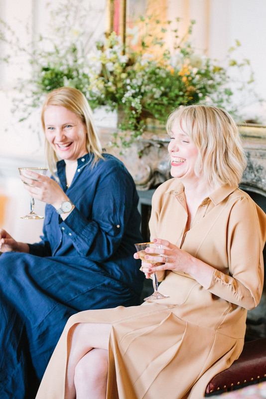 Hannah Duffy and Amy Hatch, The Timeless Stylist, at the fine art wedding retreat. Photo by Camilla Arnhold