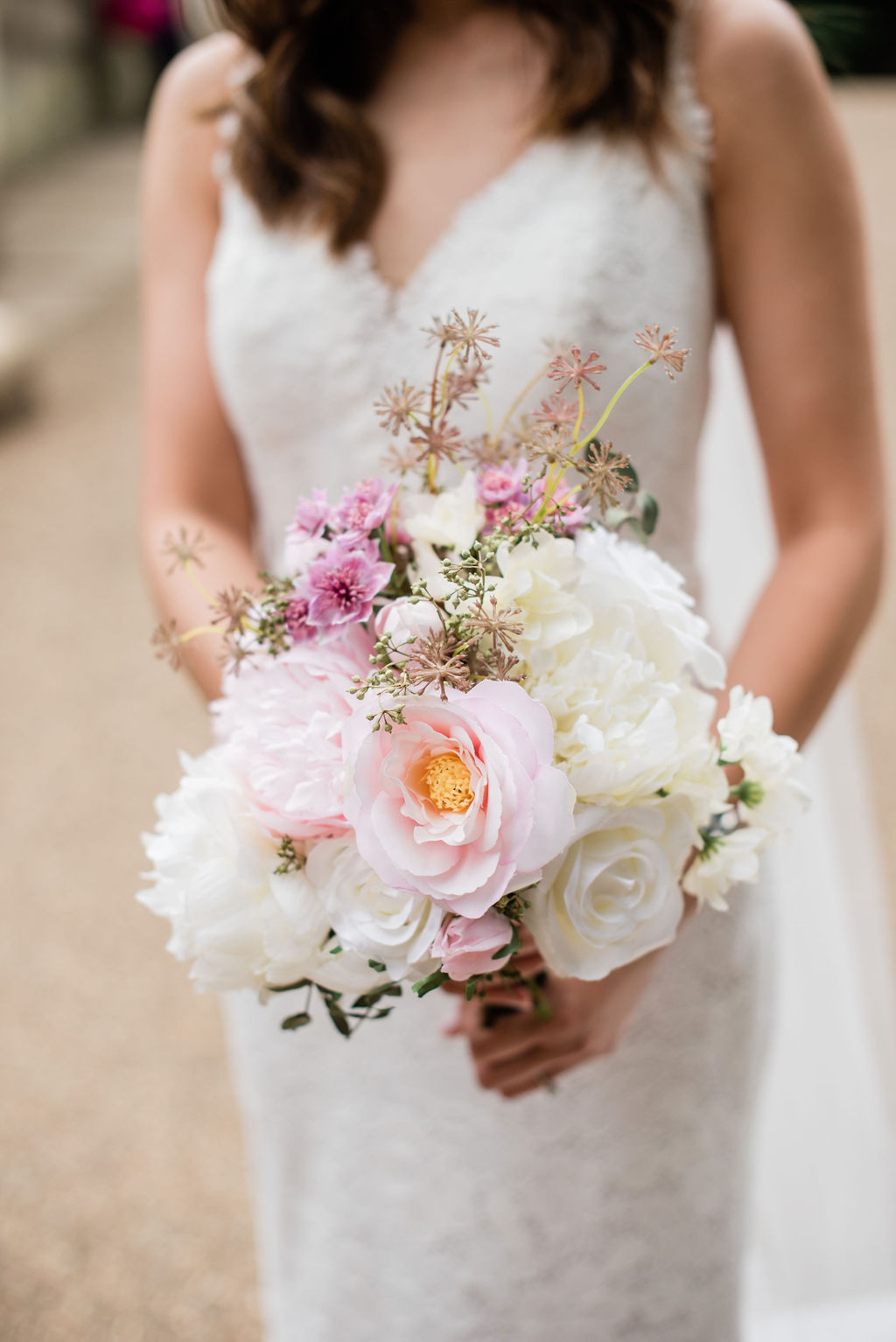 Summer bridal bouquet at Chiswick House, London